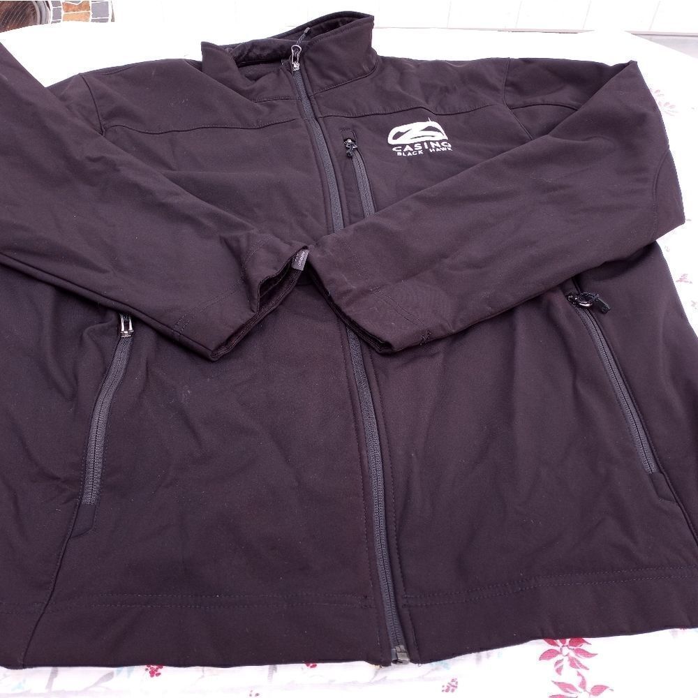 Storm Creek XL Black Lined Full Zip Pockets Casino Black Hawk Men's Jacket